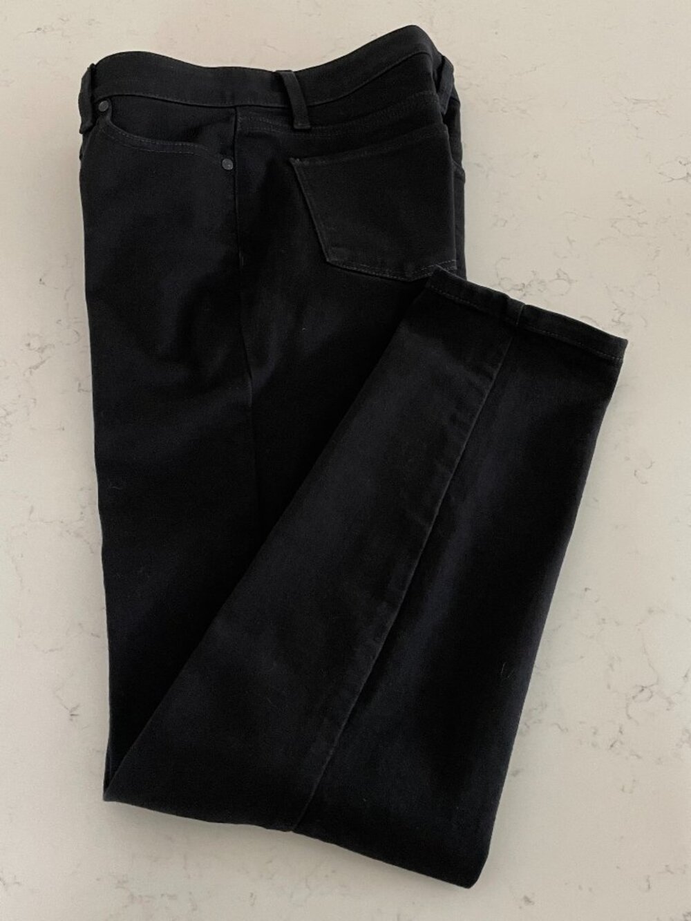 Talbots Slim Ankle Jean 5 Pocket Casual Cotton Poly Blend Denim Jeans Black Sz 4